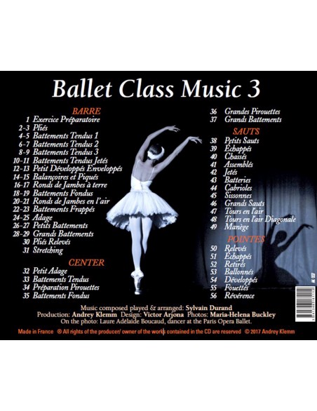CD Ballet Class Music N°3 - Andrey Klemm - Stanlowa Paris