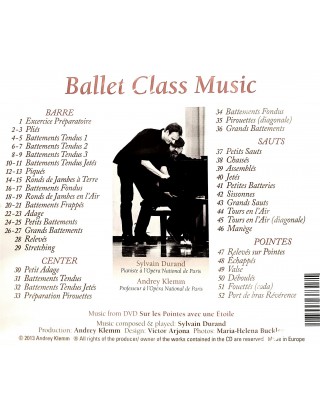 CD Ballet Class Music N°1 -...